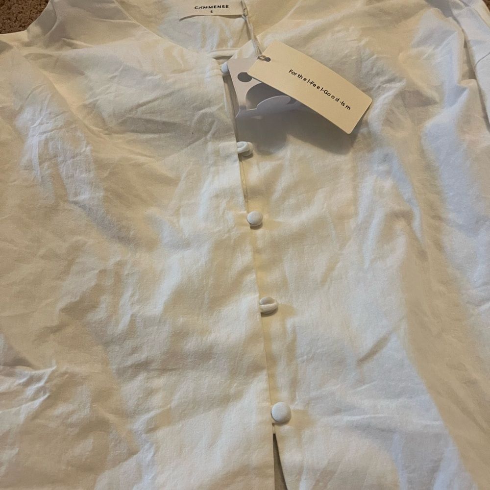 NWT commense white blouse small - Picture 5 of 10